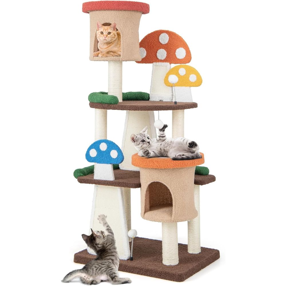 Cat Scratching Post - kula Mushroom Cat Tree, Multi-Level Cute