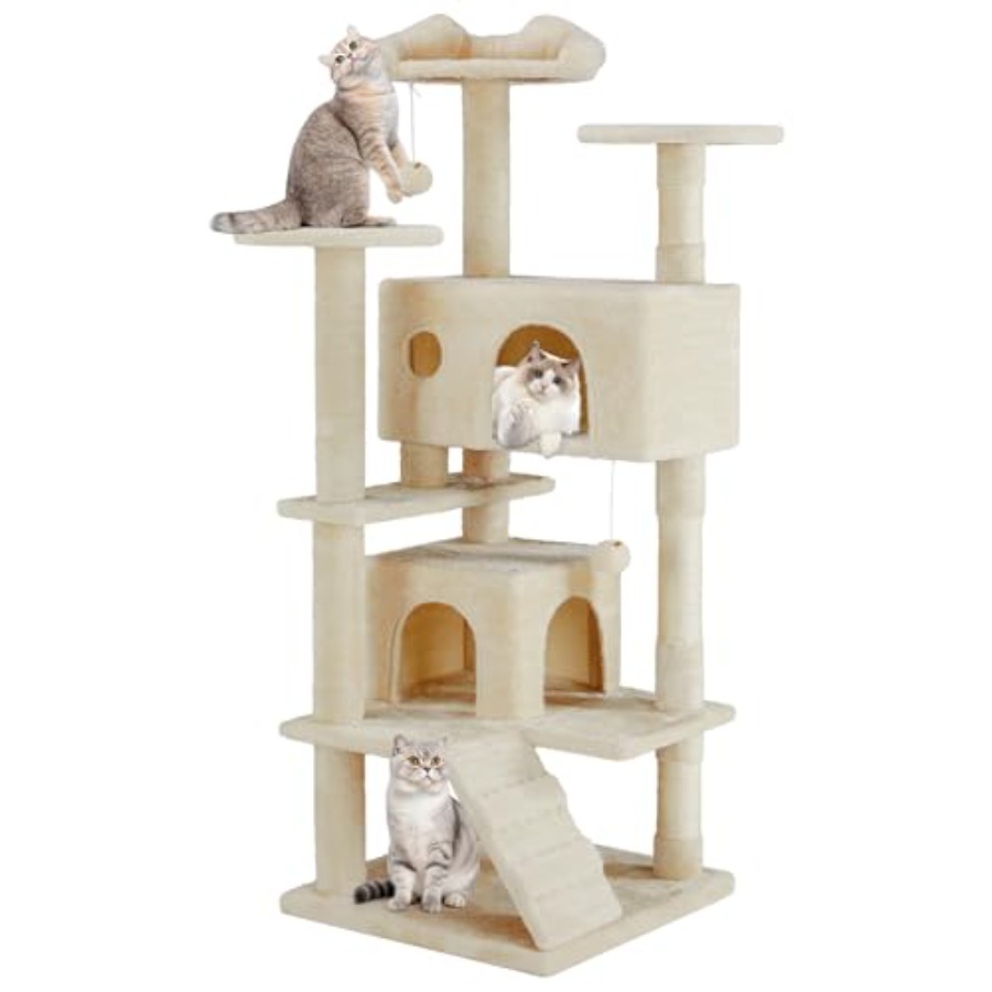 Cat Scratching Post - Cat Tree 54 Inch Multi-Level Cat