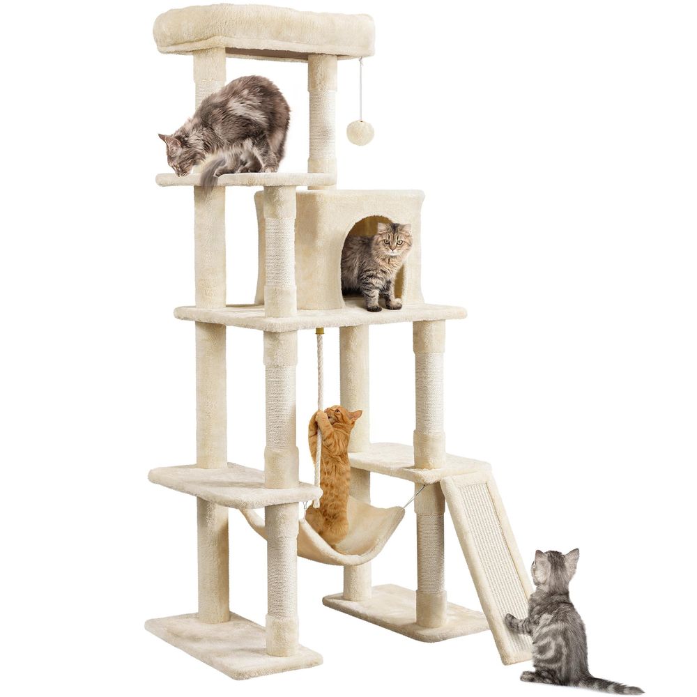 Cat Tree, 63 Inches MultiLevel - Cat Scratching Post avis et prix