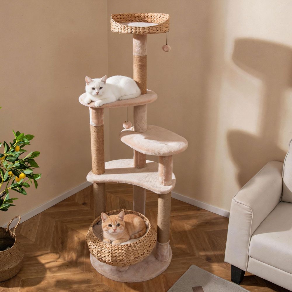 65inch Cattail Cat Tree Tower, - Cat Scratching Post avis et prix