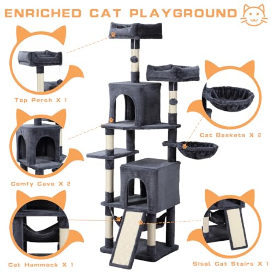Cat Tree 70-Inch Cat Tree Towe - Cat Scratching Post avis et prix