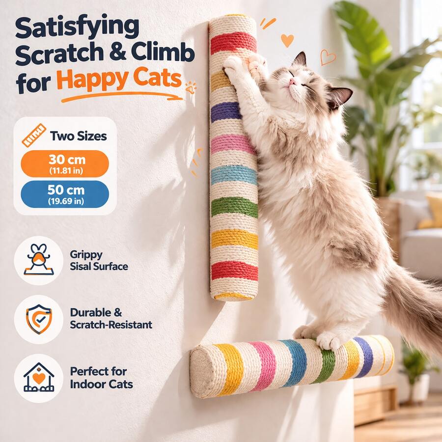 Wall-Mounted Cat Scratching Bo - Cat Scratching Post avis et prix