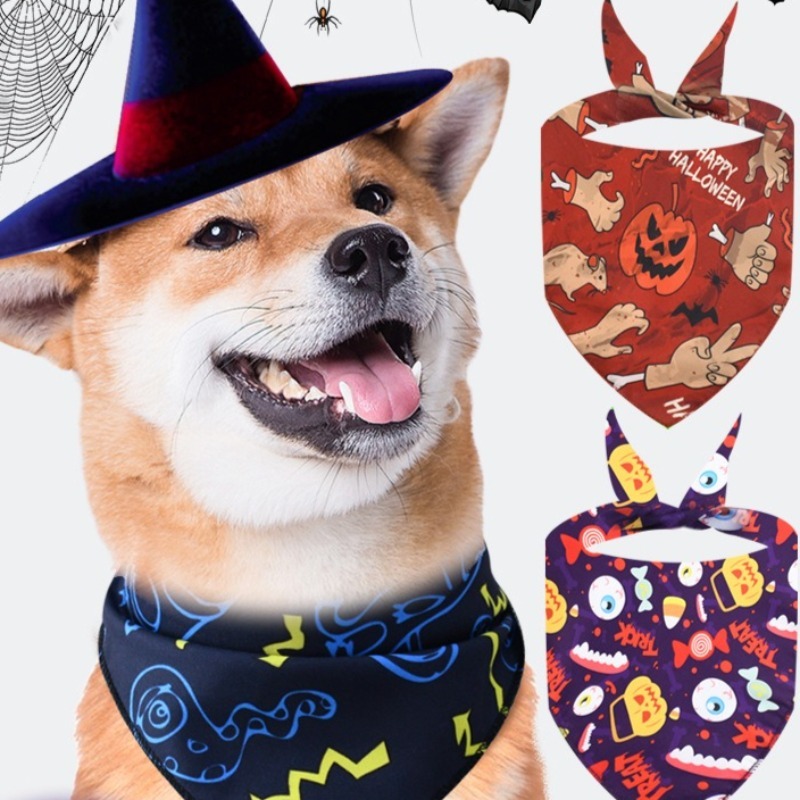 2pcs Halloween Pet Bandana Uni - Dog Bandana Scarf avis et prix