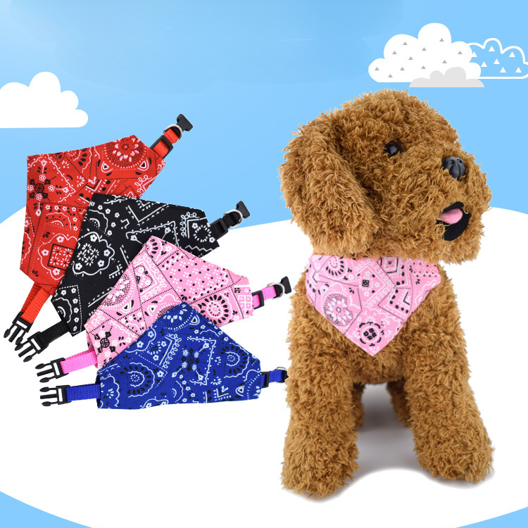 Adjustable Printed Pet Triangl - Dog Bandana Scarf avis et prix