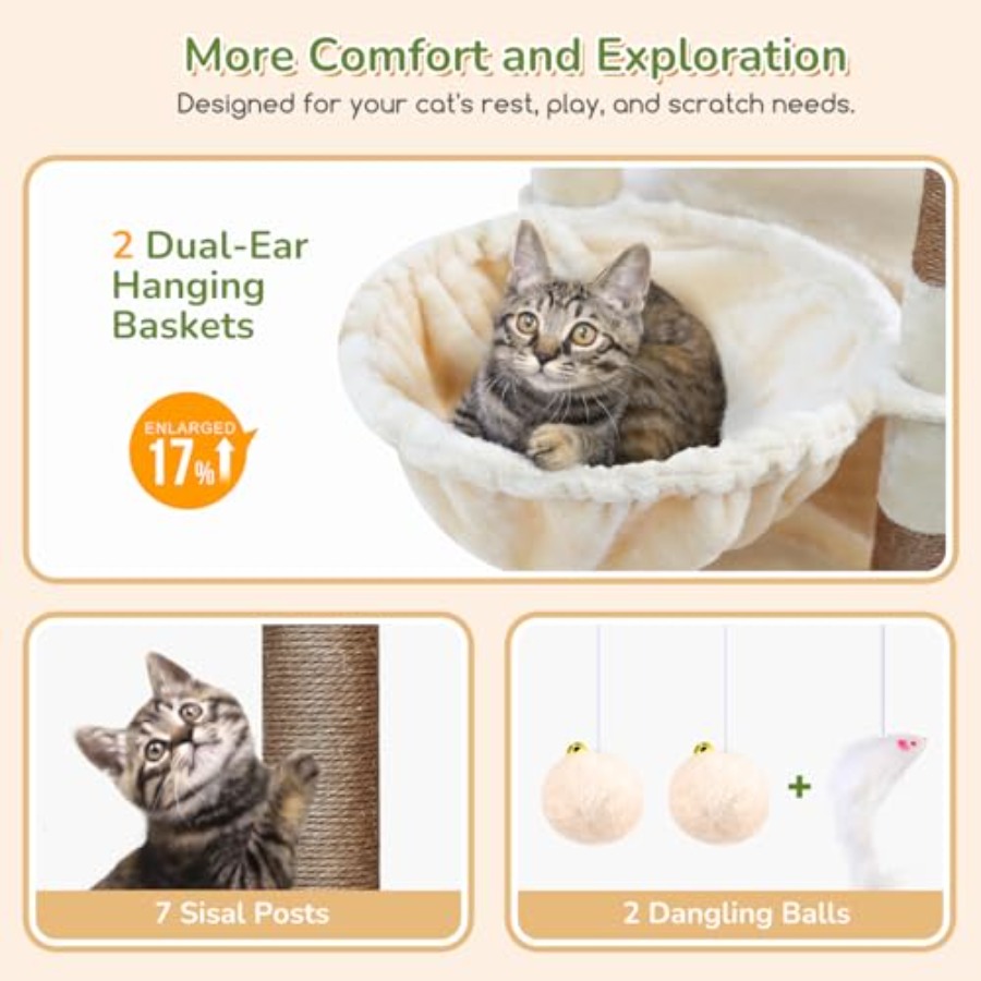 Heavy Duty Cat Tree 74in Sturd - Cat Scratching Post avis et prix