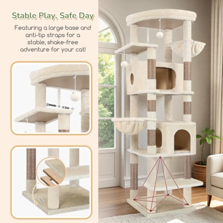 Heavy Duty Cat Tree 74in Sturd - Cat Scratching Post avis et prix