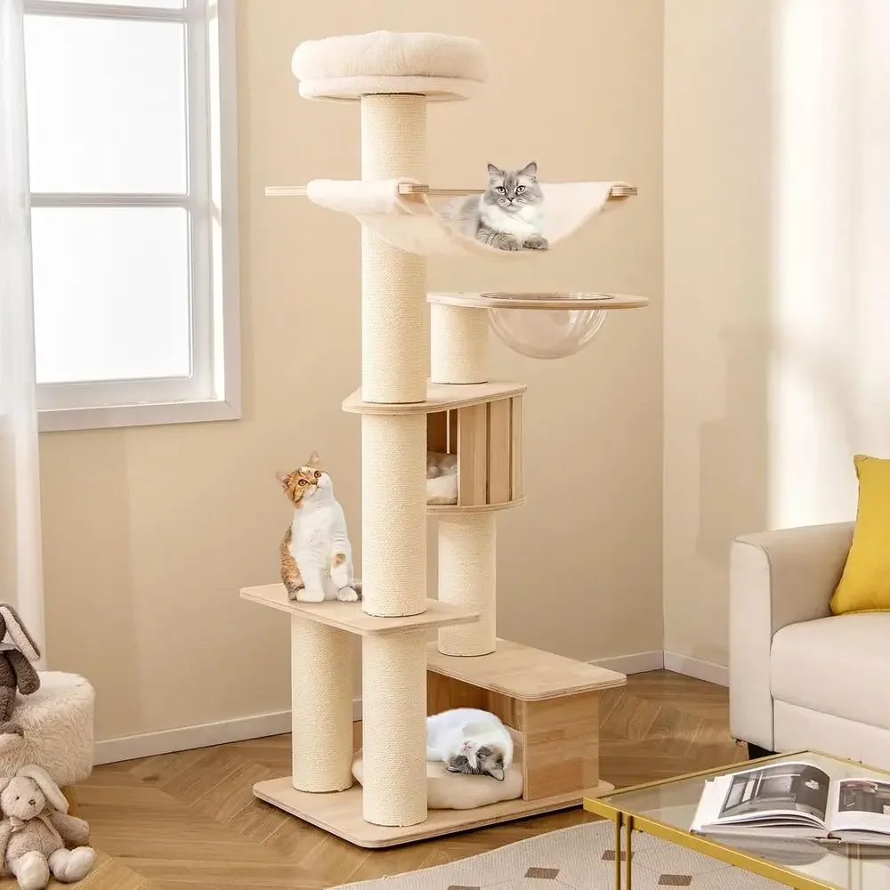 69 Tall Multi-Layer Wooden Cat - Cat Scratching Post avis et prix