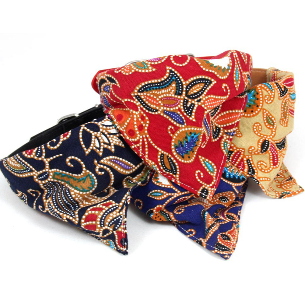 2 Pcs Chic Cat Accessories Tri - Dog Bandana Scarf avis et prix