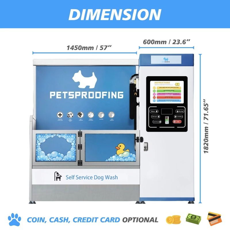 Automatic Coin Operated Stainl - Pet Supplies Wash Station avis et prix