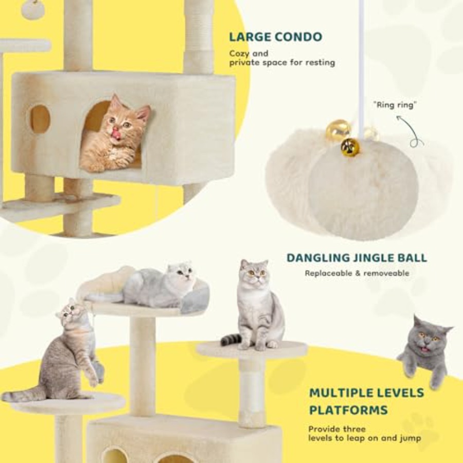 Cat Tree 54 Inch Multi-Level C - Cat Scratching Post avis et prix