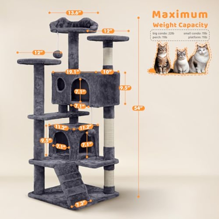 Cat Tree Multi-Level Cat Tower - Cat Scratching Post avis et prix