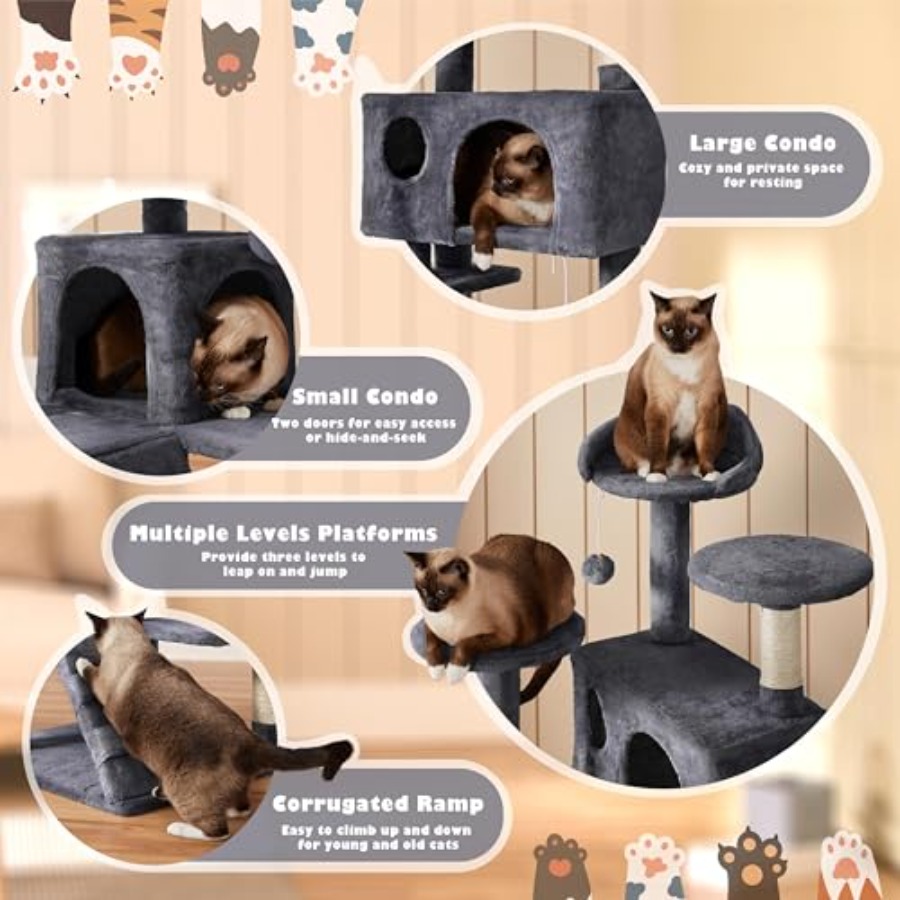 Cat Tree Multi-Level Cat Tower - Cat Scratching Post avis et prix