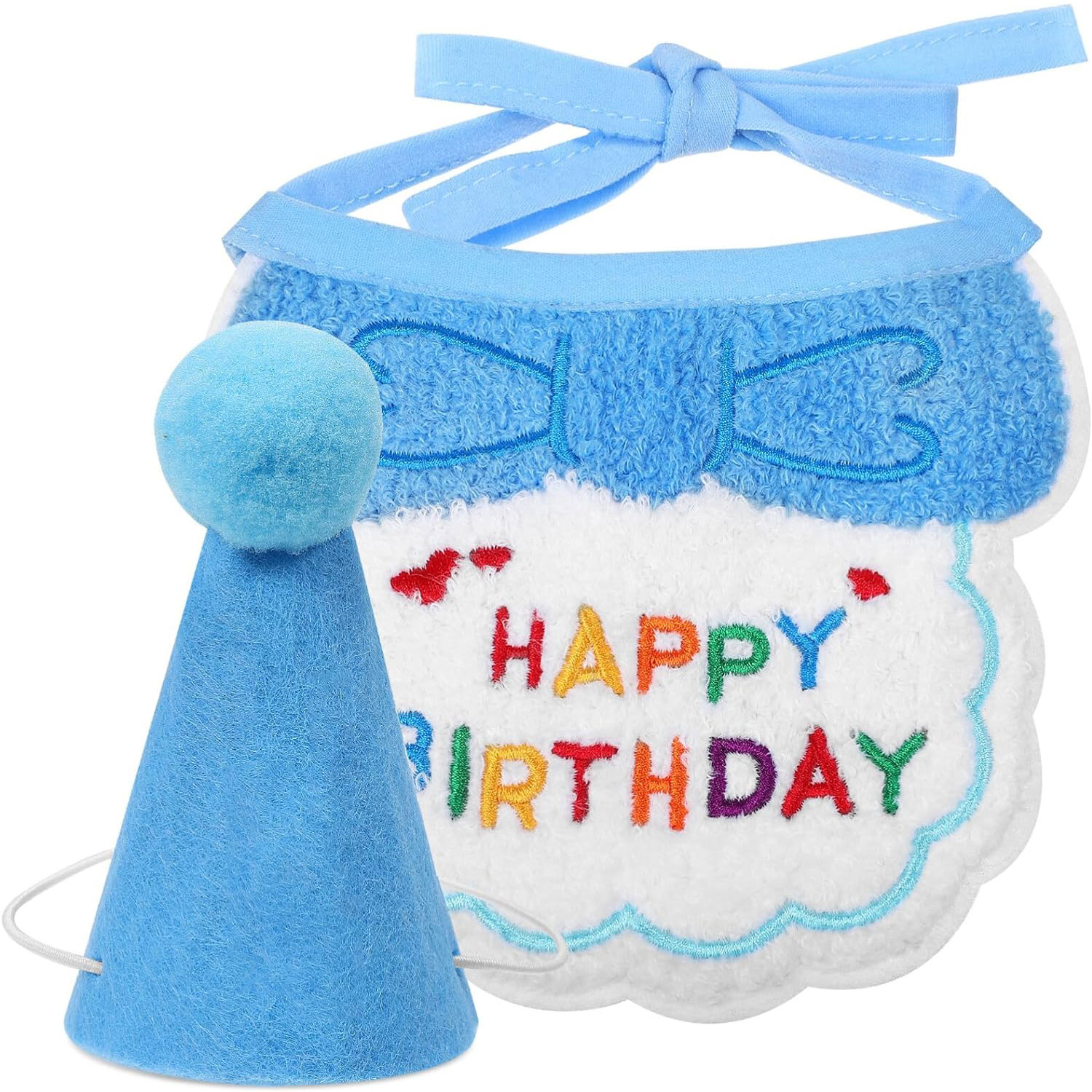 2Pcs Cat Dog Birthday Bandana  - Dog Bandana Scarf avis et prix