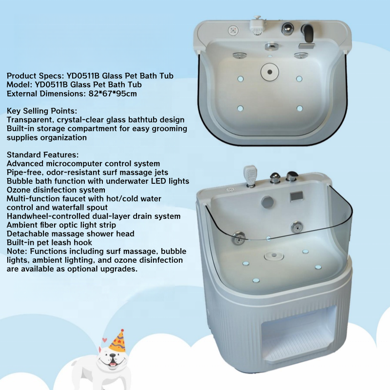 USMILEPET Acrylic Pet Spa Bath - Pet Supplies Wash Station avis et prix