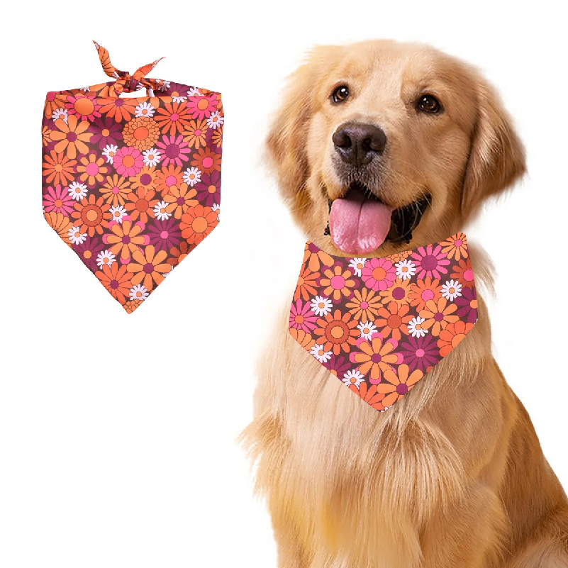 50pcs Floral Dog Bandanas Spri - Dog Bandana Scarf avis et prix