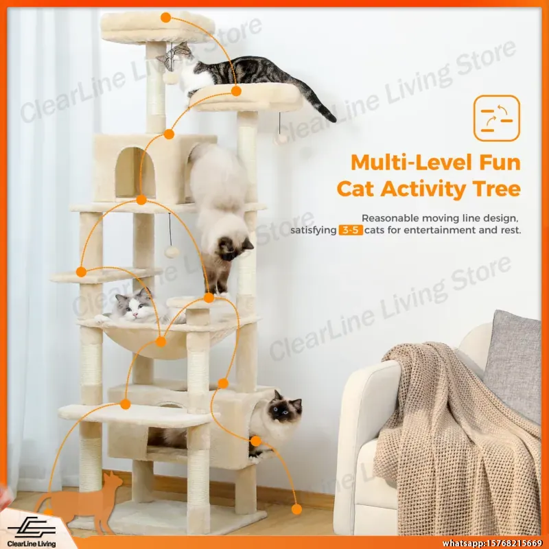 Large Cat Tree Tower for Indoo - Cat Scratching Post avis et prix